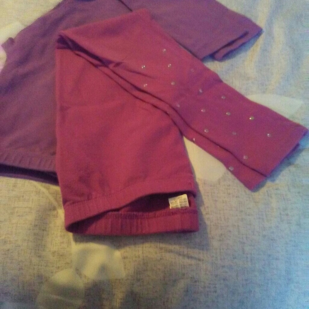 2 purple pants